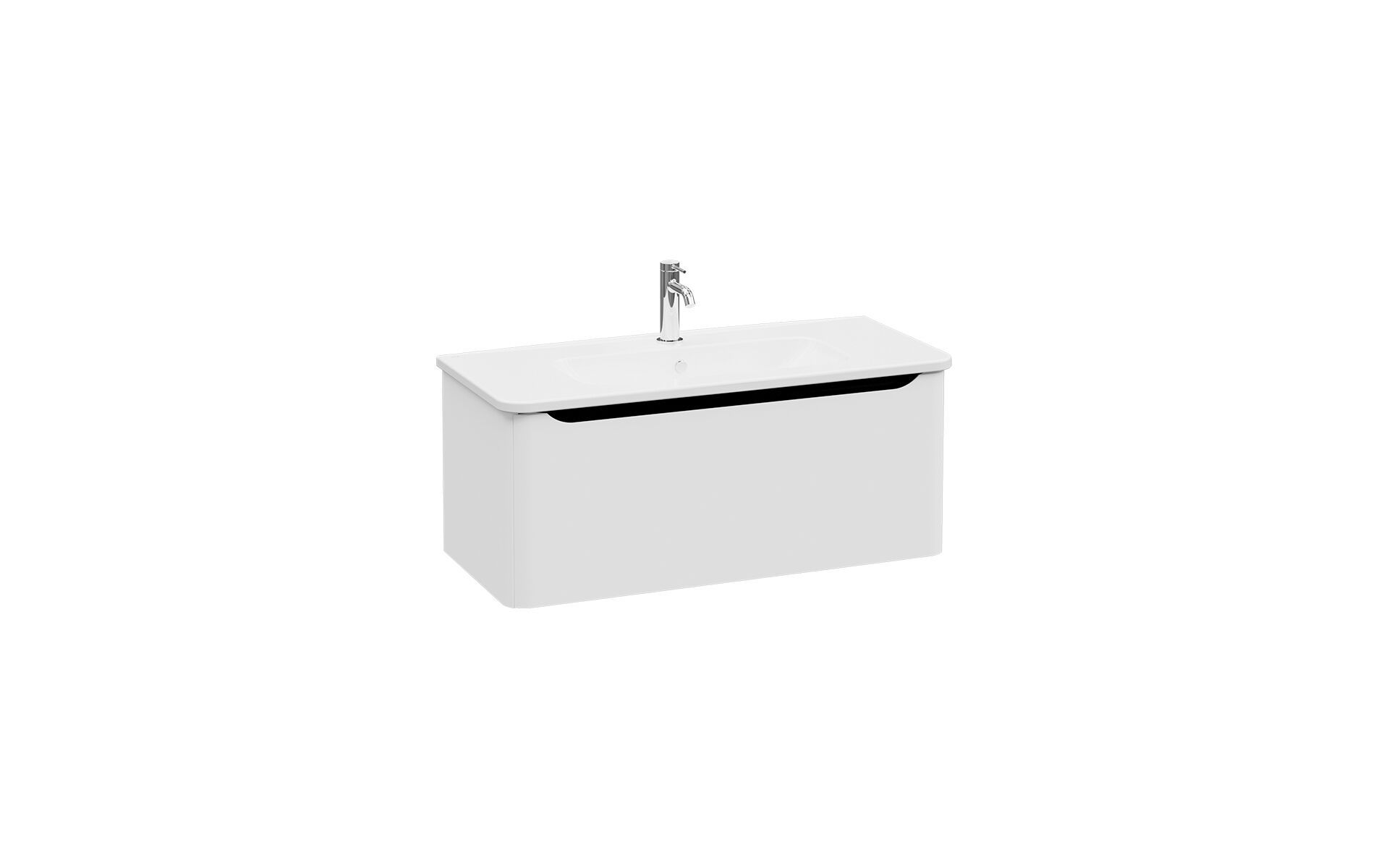 Подвесной шкаф для умывальника со встроенной раковиной VitrA Bathrooms Integra Round ARCH-00010550 - Вид №3