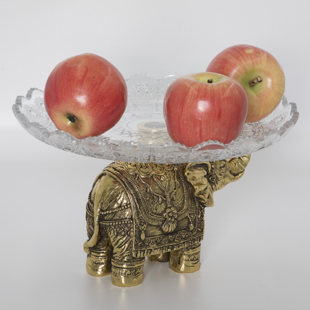 52095 Фруктовница-конфетница Слон индийский - 5 Бронза BOGACHO 4627179657185 - Вид №5