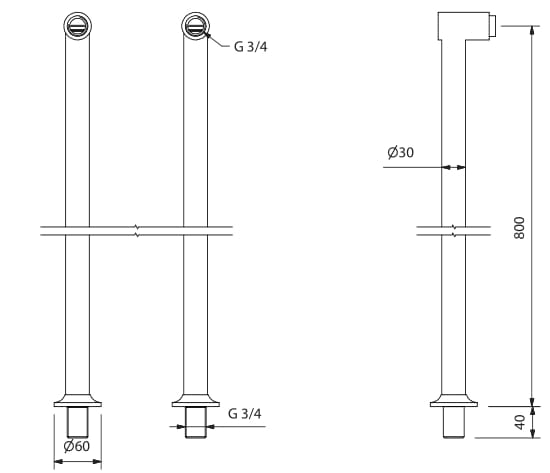 Однорычажный смеситель для ванны с переключателем Park Avenue Cross ARCH-00100513 - Вид №4