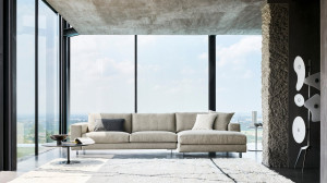 Секционный диван из ткани