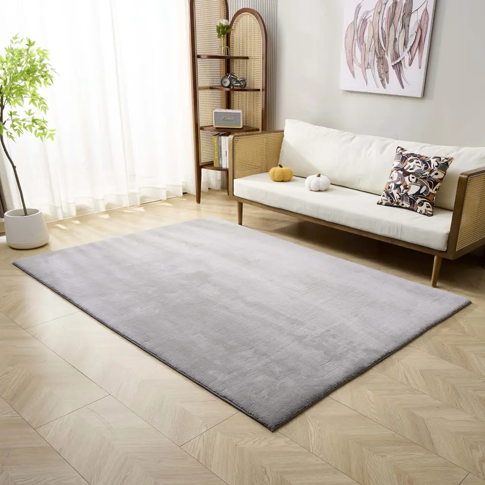 Ковер Cashmere 200x300 см микрофибра XMR-03 цвет светло-серый Santreyd STLM-2186081