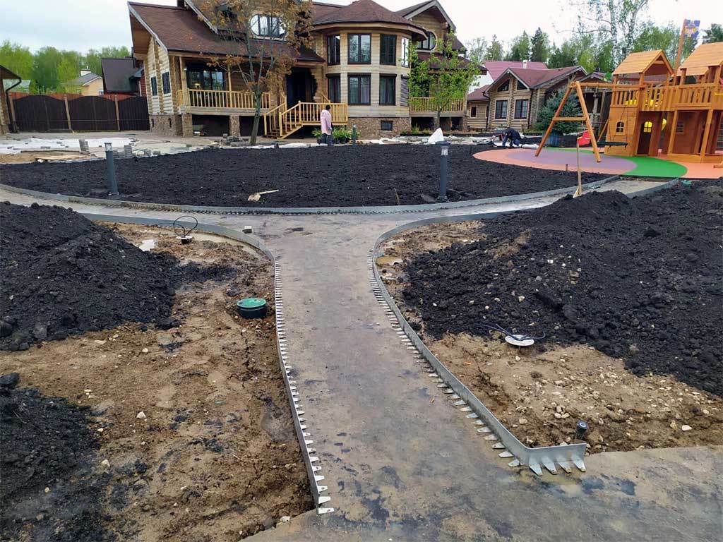 Металлический бордюр 1200*120*70*1,5 компл. ГеоПластБорд GPBST-16  - Вид №9