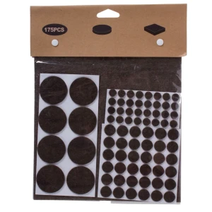 Набор накладок защитных для мебели фетр цвет коричневый 175 шт. 14203327 STLM-2050701