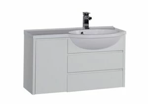 Тумба с раковиной Aquanet Лайн 90 R белый