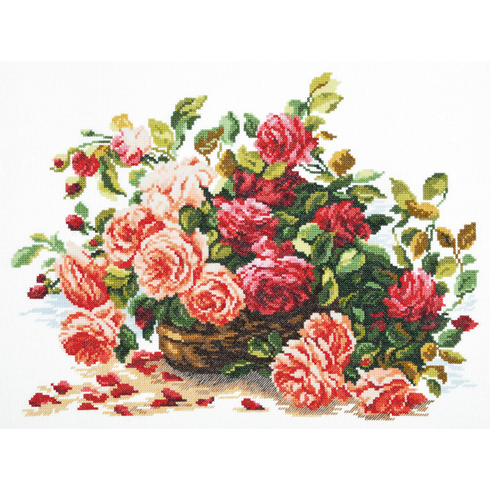 040-38 Королевские розы Набор для вышивания Чудесная Игла 38 х 28 см Чудесная игла 