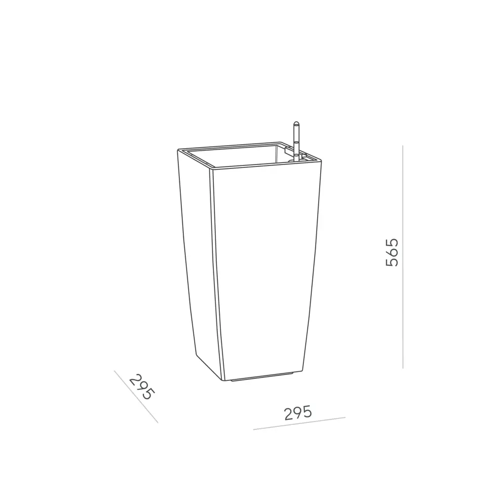 Кашпо Oladom Deluxe Long Ø29.5 h56.5 см v19 л пластик черный с автополивом Santreyd STLM-2153856 - Вид №8