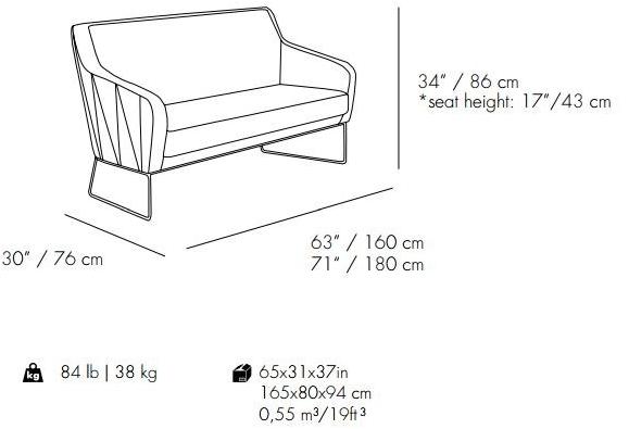 Mambo Unlimited Ideas Санный диван из ткани Croix sun-id-1372813 - Вид №3