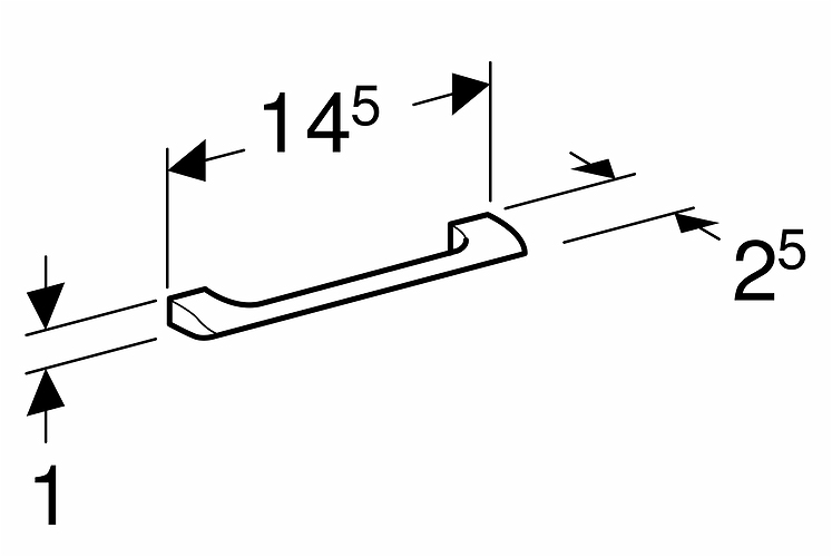 9717709001 IDO Glow möbelhandtag, c/c 256 mm - Вид №3