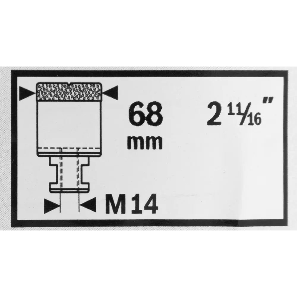 Коронка по керамике алмазная для УШМ Bosch M14 2608587131 68 мм 82857485 STLM-2021991 BOSCH PROFESSIONAL  - Вид №3