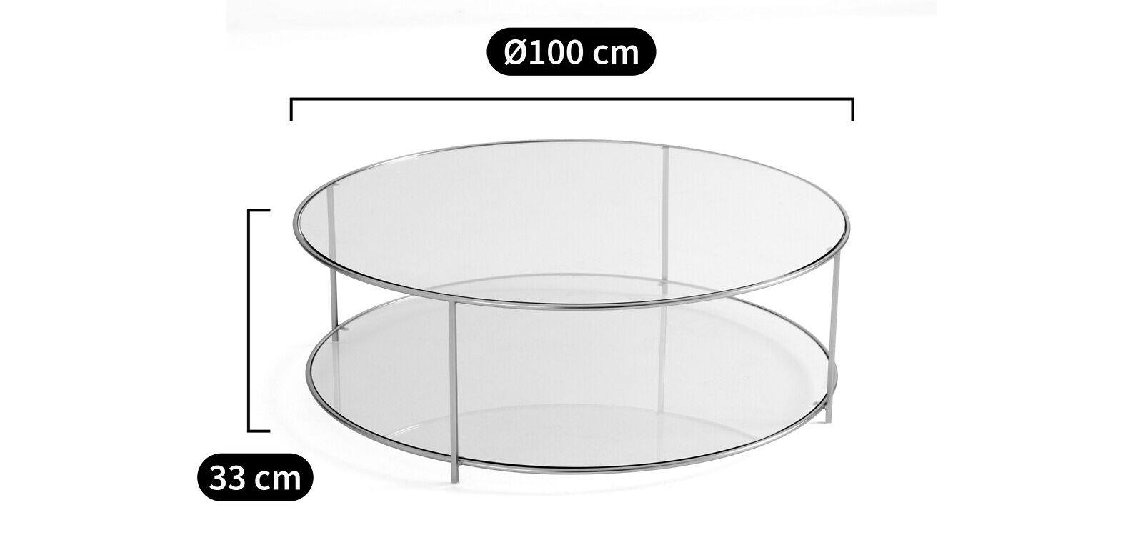 Низкий журнальный столик из закаленного стекла AMPM Сибил ARCH-00085705 - Вид №9