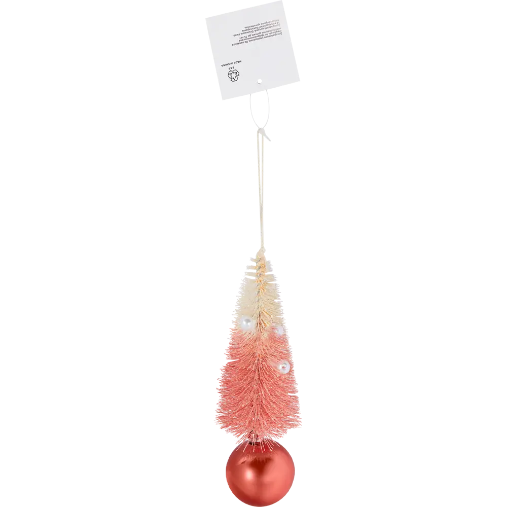 87036564 Елочная игрушка Елка на шаре 13x5 цвет розовый STLM-0960478 Santreyd  - Вид №2