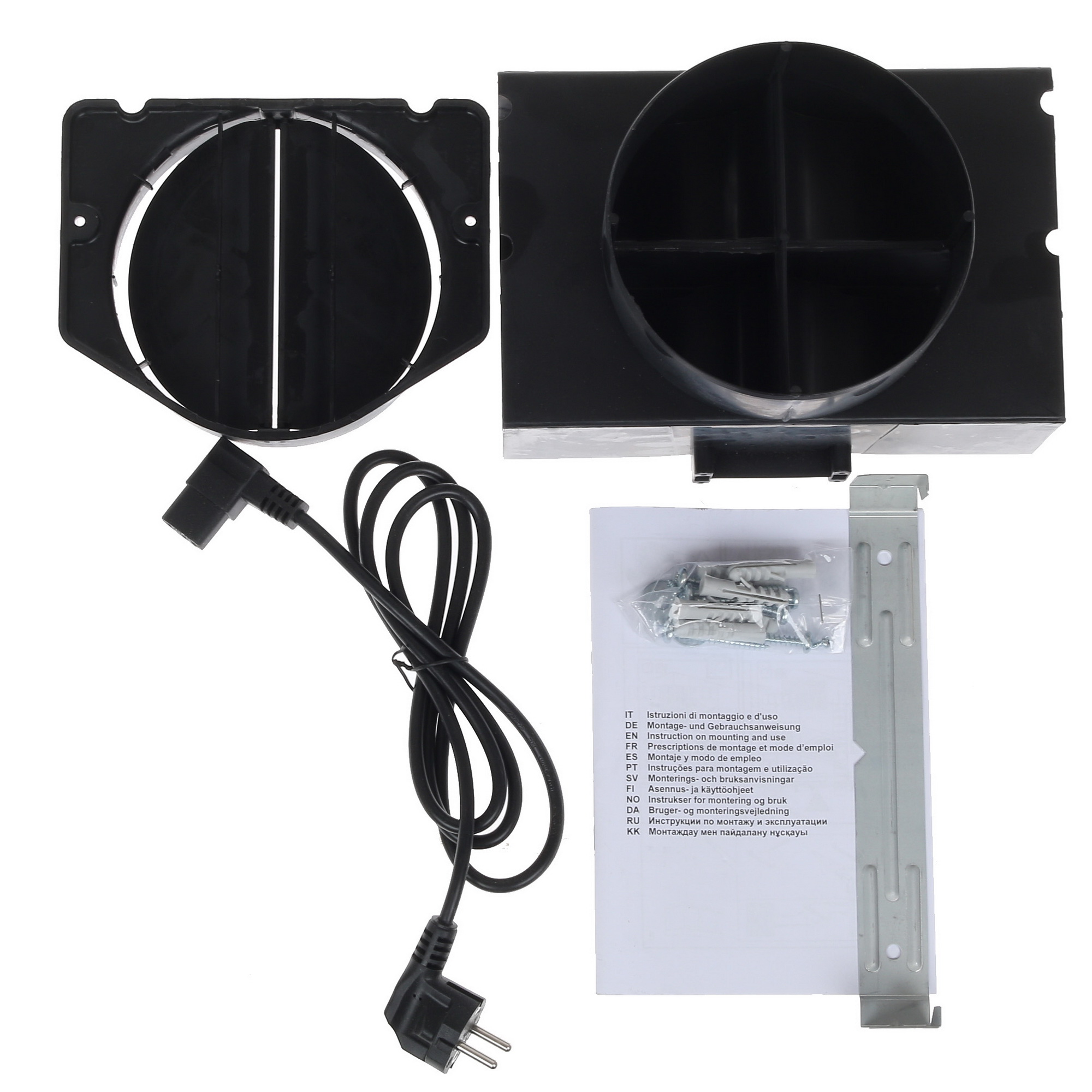 1106571 Вытяжка каминная Jetair TOUCH BL/A/90 черный/серый STDN-0009201 - Вид №8