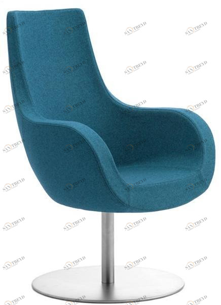 Leyform Вращающееся кресло из шерсти с подлокотниками с высокой спинкой sun-id-1466812