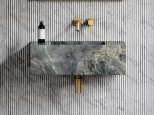 Мраморная прямоугольная подвесная раковина