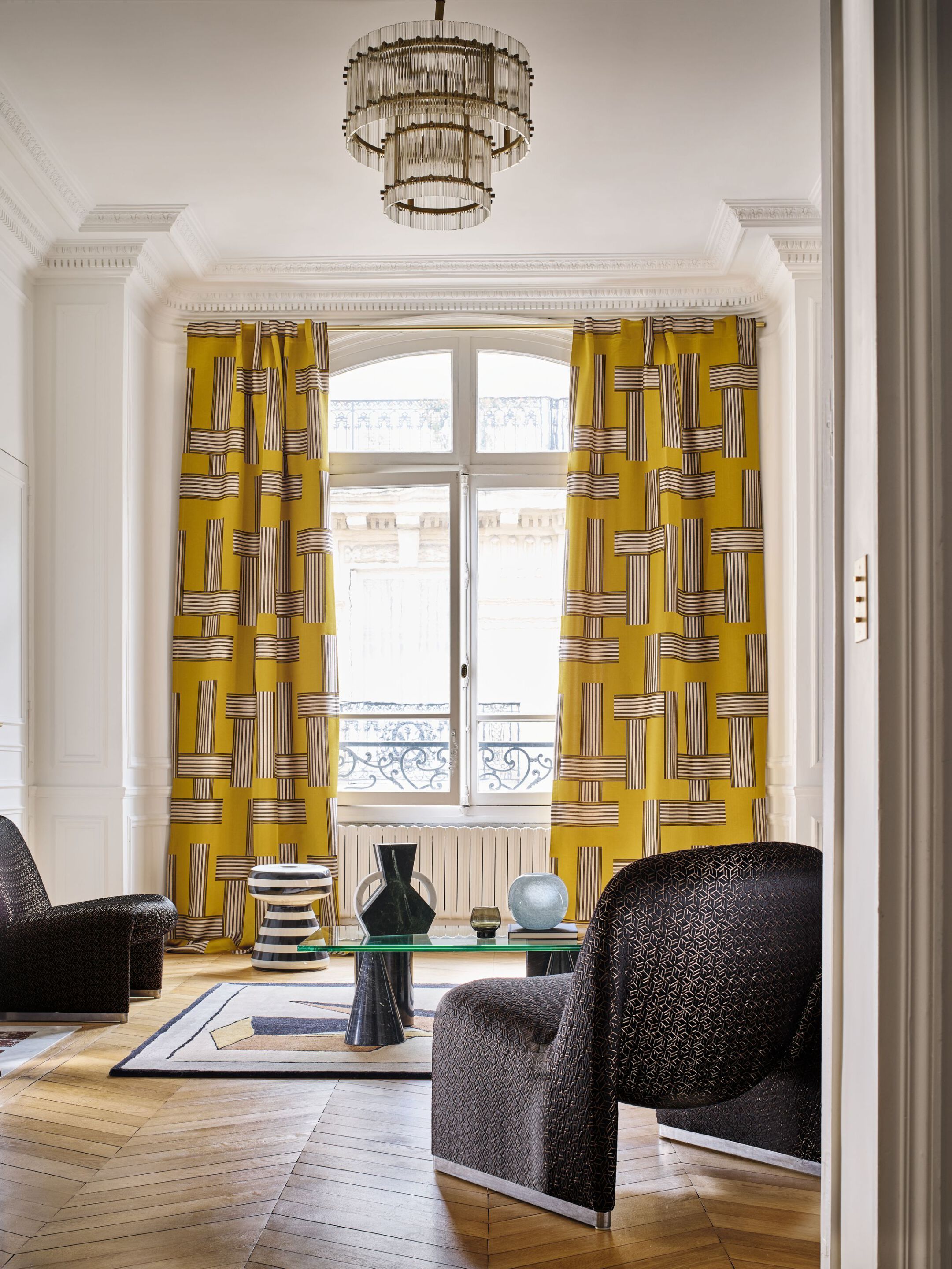 Полосатая Жаккардовая ткань Casamance Polychromie ARCH-00081345 - Вид №1