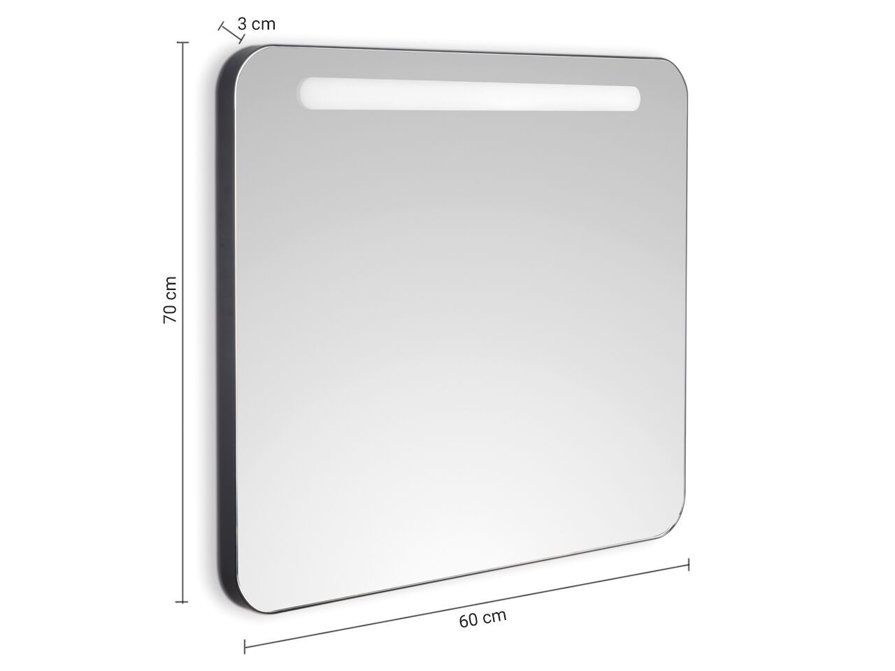 Прямоугольное зеркало для ванной комнаты со встроенным освещением GEDY LEONARD ARCH-00057391 - Вид №5