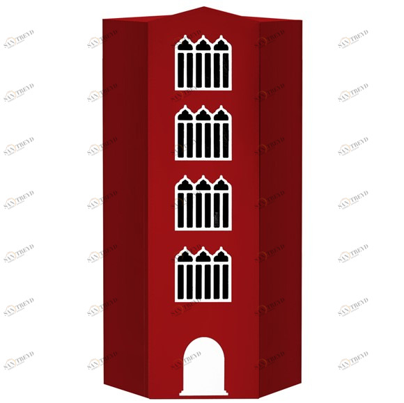 Шкаф угловой детский левый "Венеция-XL" МАНДАРИН ВЕНЕЦИЯ 178660 Красный Santreyd