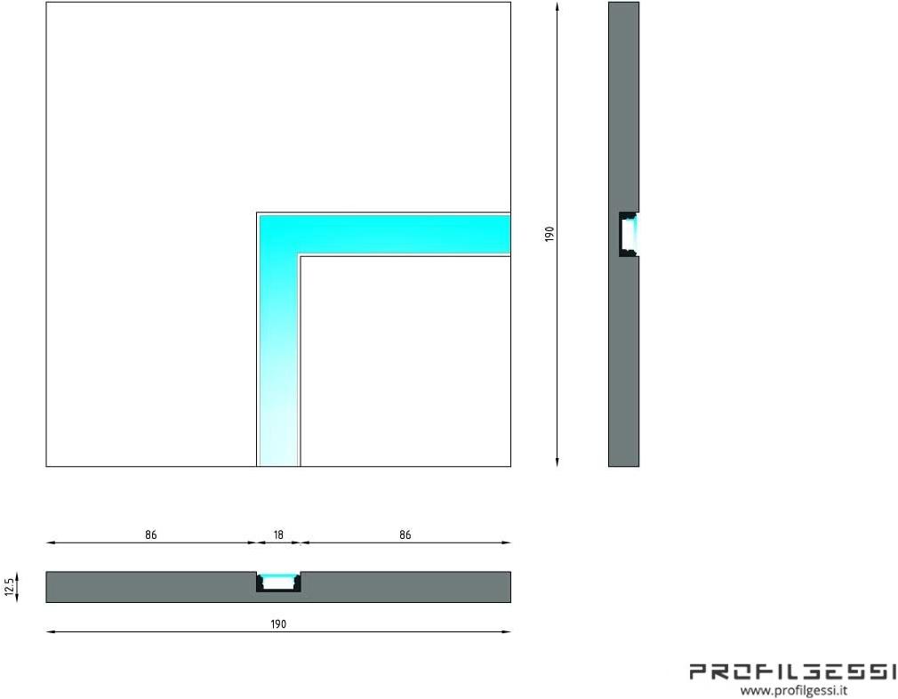 Profilgessi Угловое подключение светодиодов Illuminazione sun-id-1420211 - Вид №8