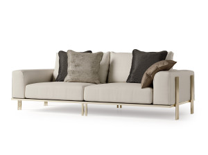 3-местный кожаный линейный диван