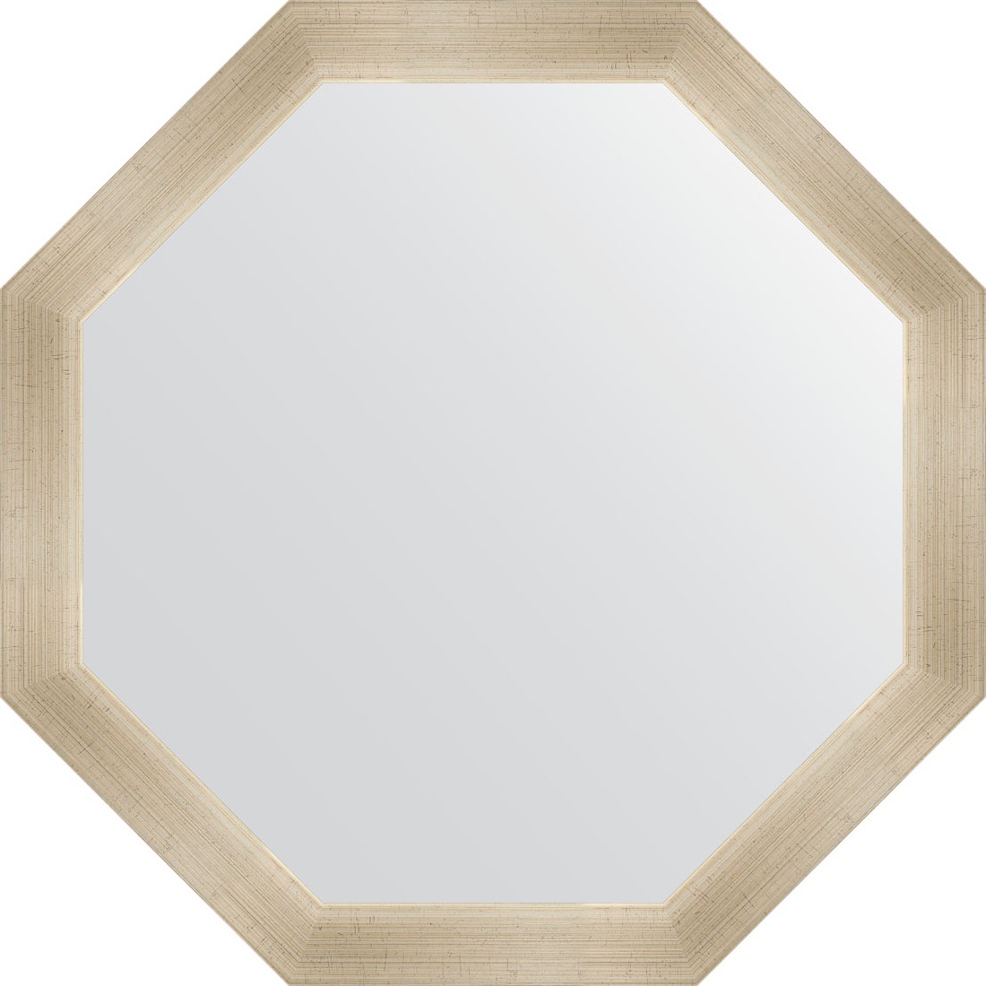 BY 3705 Зеркало в багетной раме - травленое серебро 59 mm EVOFORM Octagon