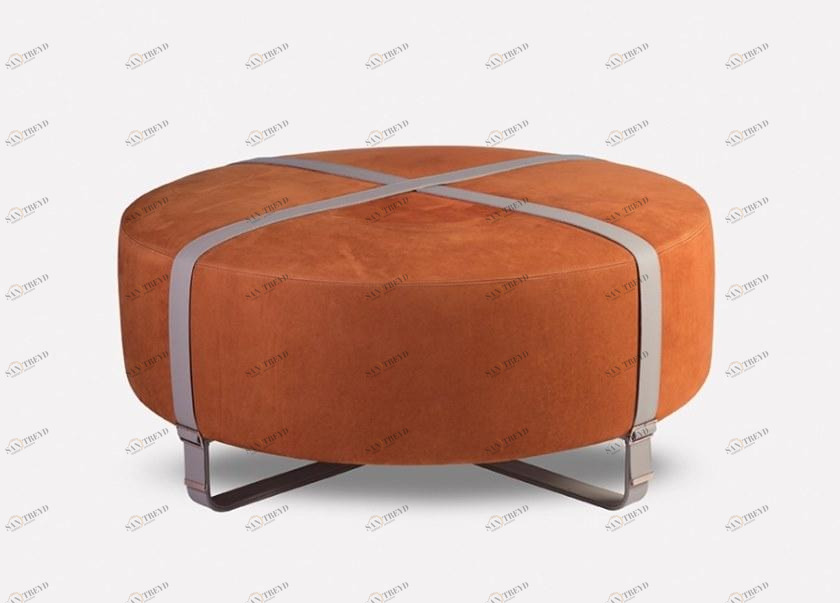 MORADA Круглый пуф из нубука с обивкой Bond Bond ots