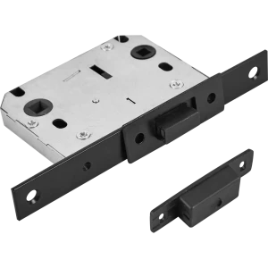 Защелка под фиксатор магнитная 50-70 84x164 мм сталь цвет черный