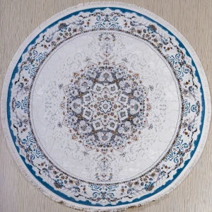 91577664 Ковер Elisa Amira 4922A D.Blue-D.Blue круг Ø100 см Полиэстер цвет Синий STLM-1038686