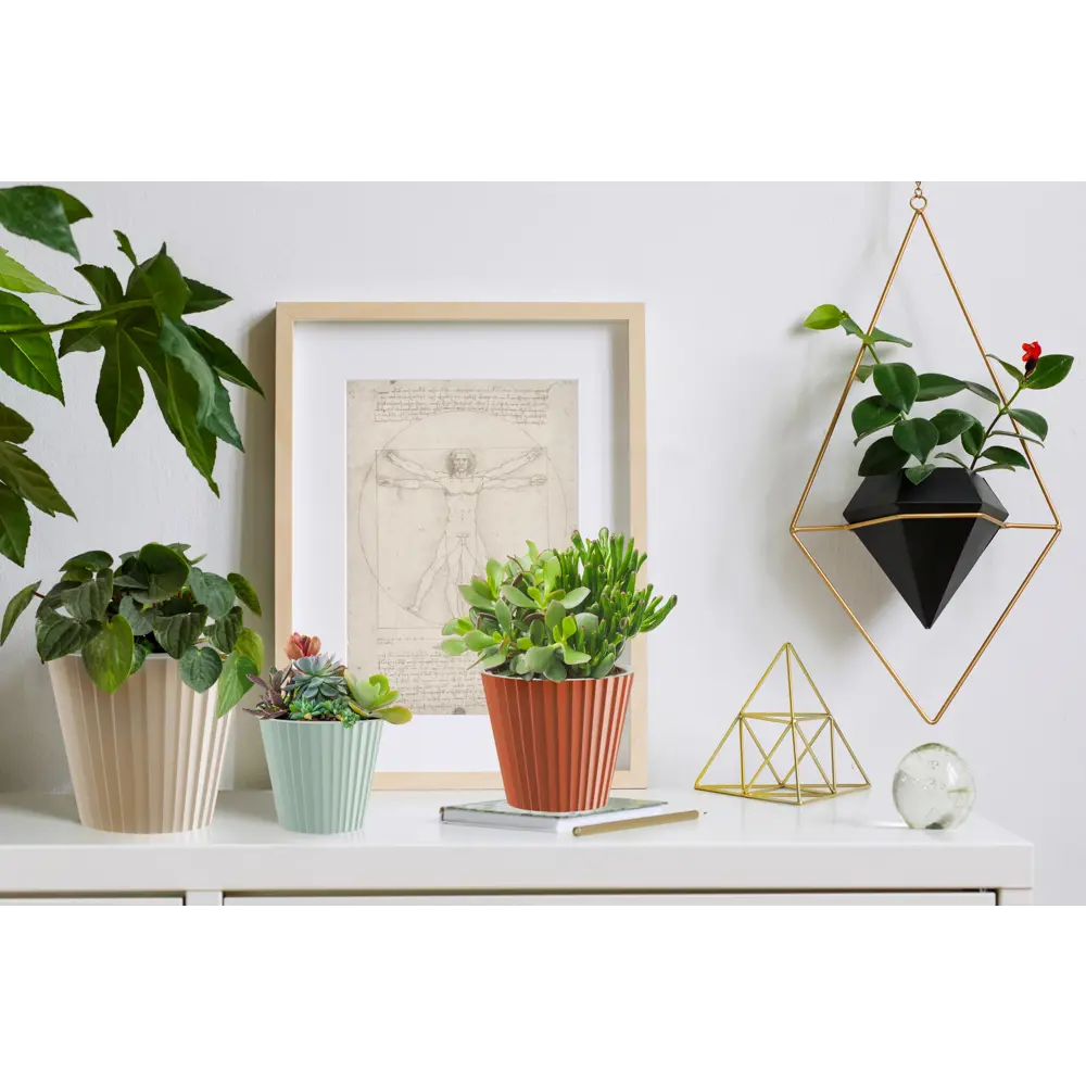 Горшок цветочный Ingreen Sand ø19 h17.7 см v3.3 л пластик молочный шоколад STLM-2035986 - Вид №5