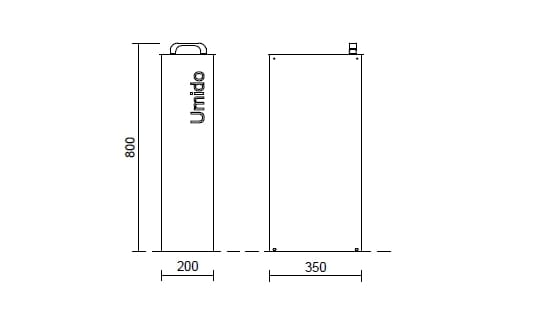 Стальная стойка для мусора с крышкой Studio Città ECO BIN CITY ARCH-00040993 - Вид №1