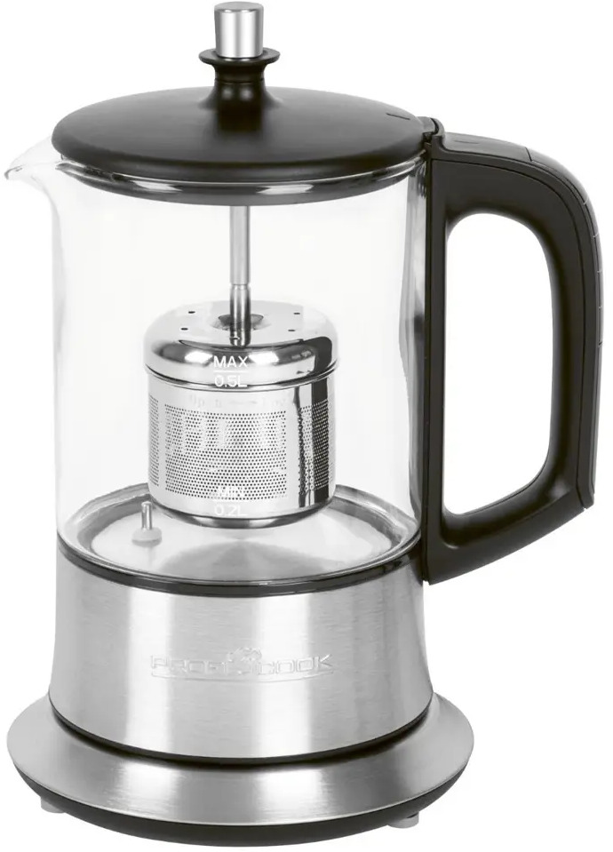 91369196 Электрический чайник Profi cook Pc-tk 1165 inox 0.5 л стекло цвет нержавеющая сталь STLM-0880980
