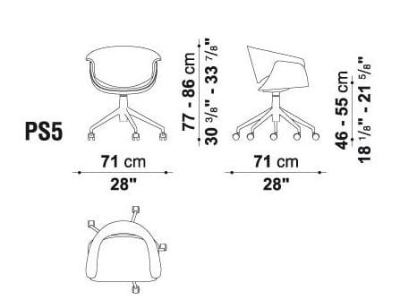Тканевый стул с колесами B&B Italia Project ARCH-00070779 - Вид №3