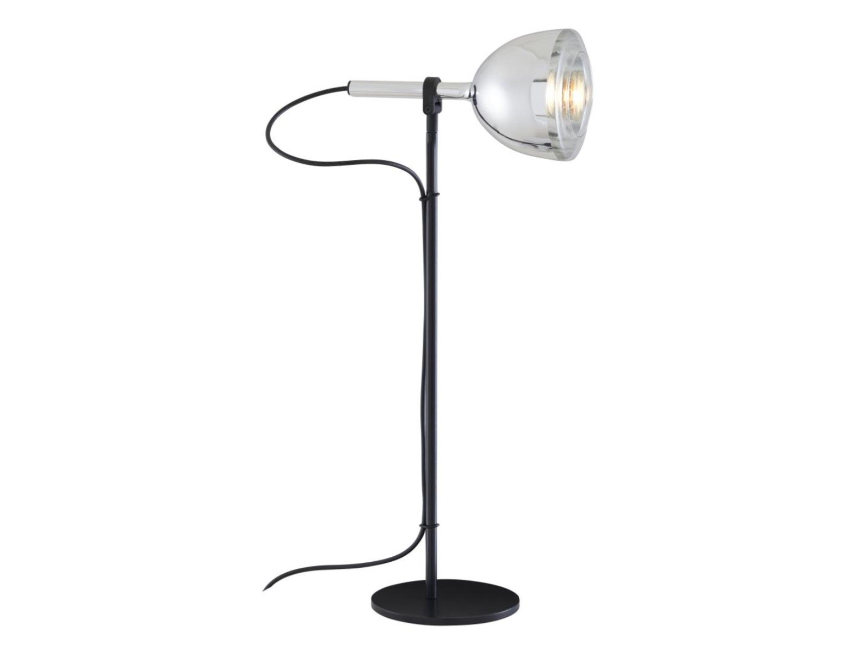 Регулируемая светодиодная настольная лампа из стали и стекла Ligne Roset Chrome Bell ARCH-00017876