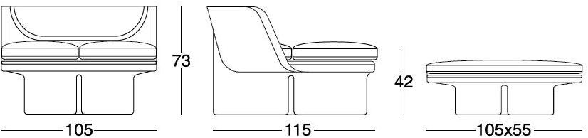 Longhi Кожаная грядка Bellagio – in&out collection X 175 - Вид №4