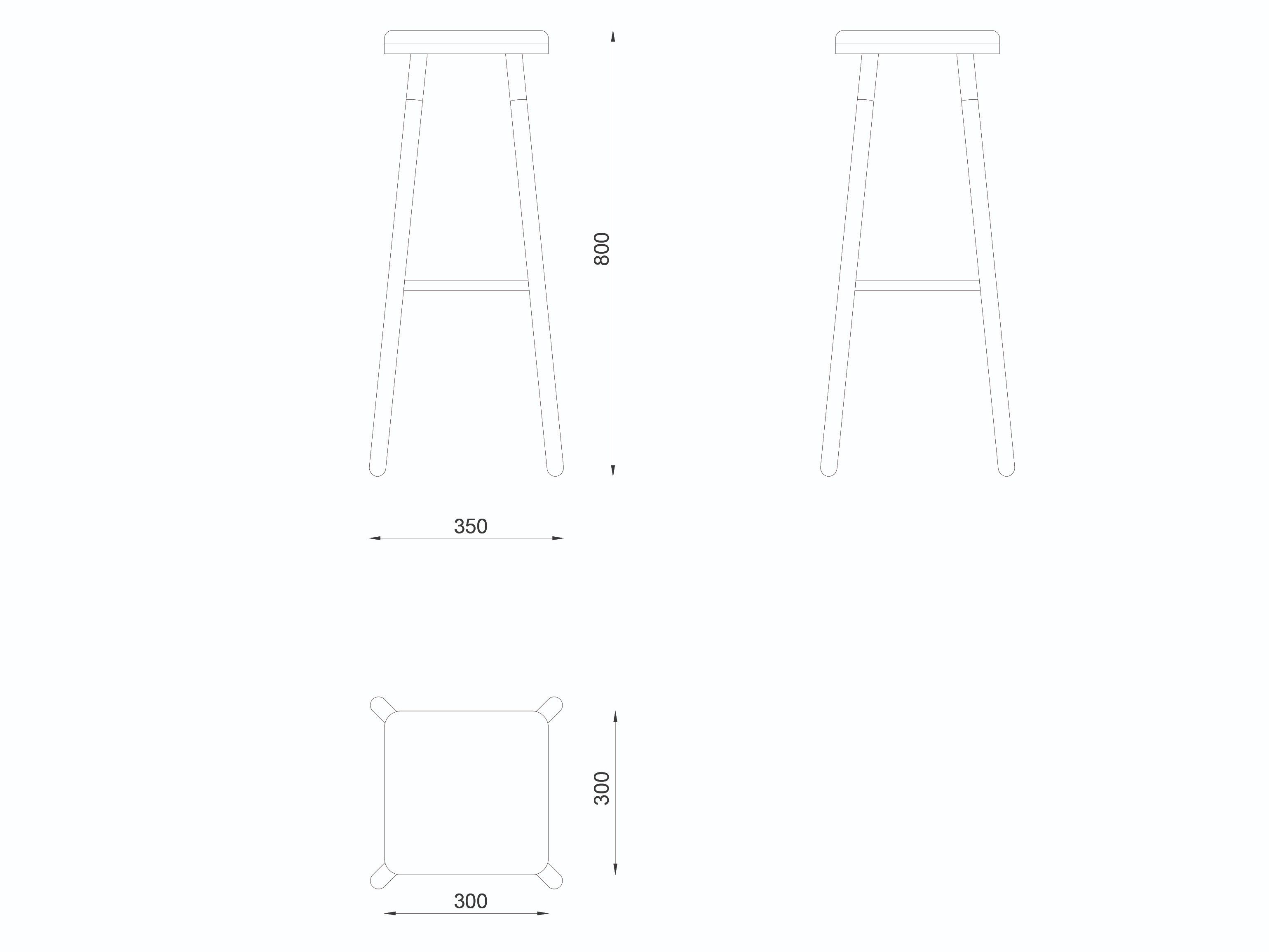 Высокий табурет из пробки с подставкой для ног Askia ARCH-00047469 - Вид №11