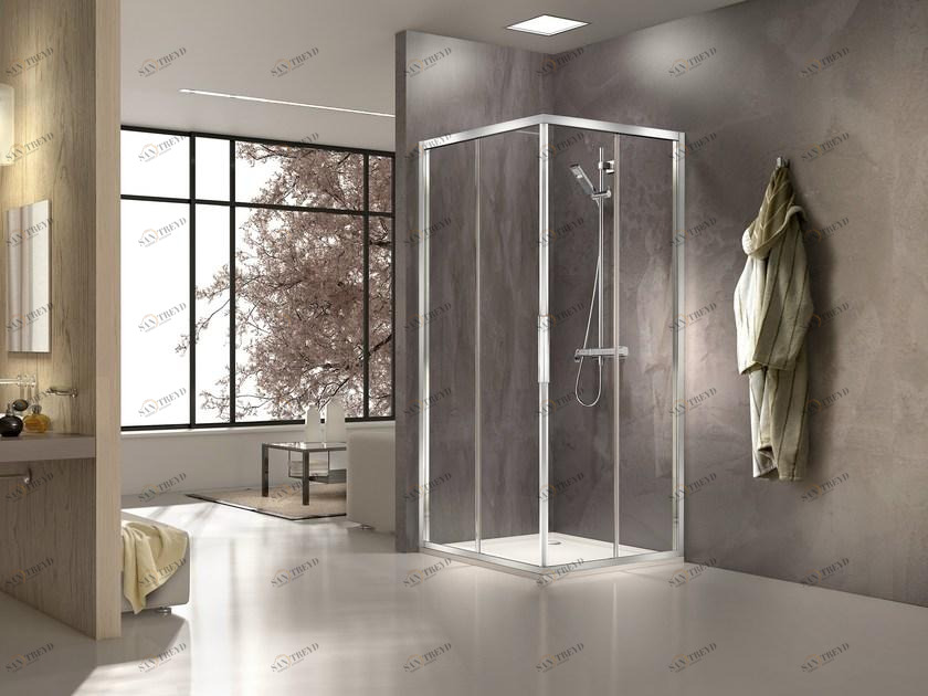 Duka Душевая кабина из алюминия и стекла Quadra – con profili verticali e orizzontali sun-id-1469792