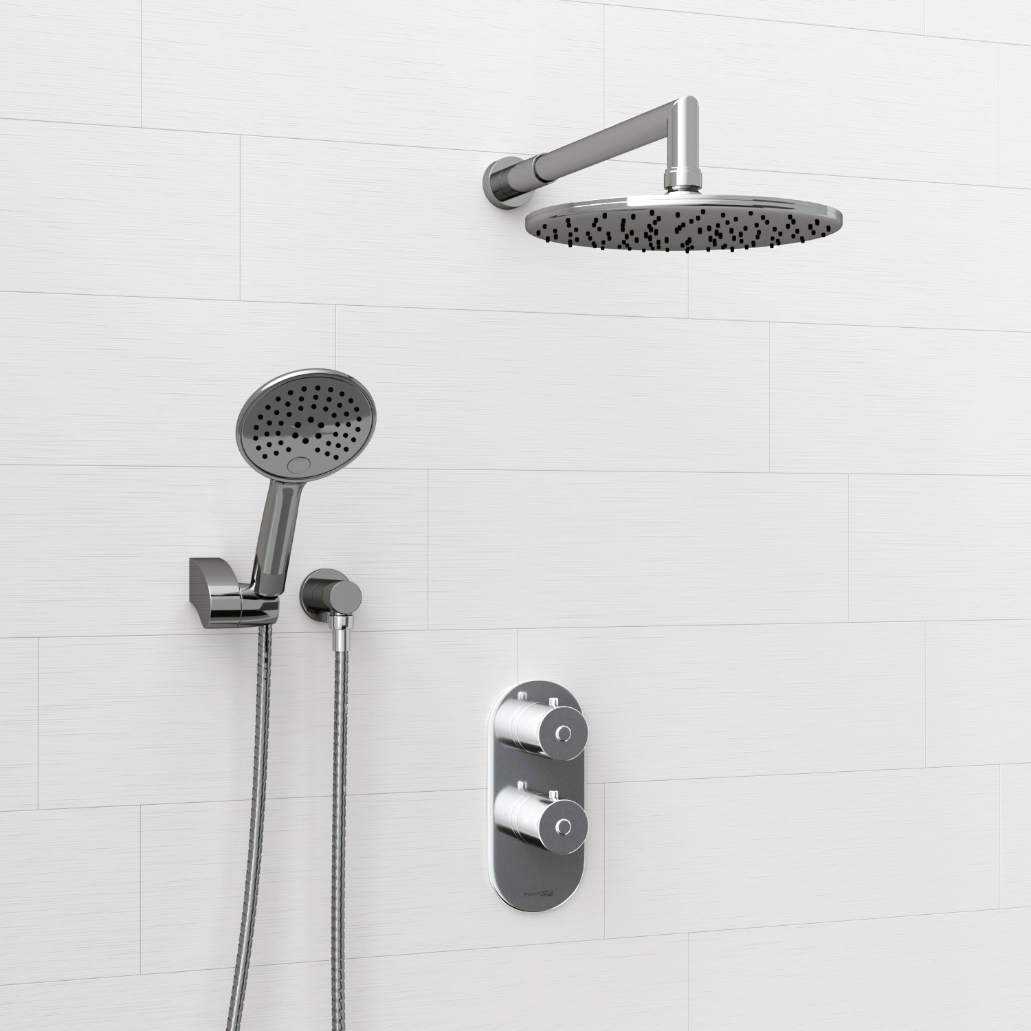 A16030 Thermo Встраиваемый комплект для душа с верхней душевой насадкой и лейкой WasserKRAFT 