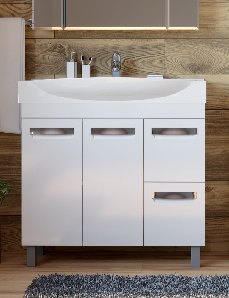 Тумба Plaza 2-850 (Элвис)860⨉490⨉820 мм белый Santreyd sun-id-665329 - Вид №1