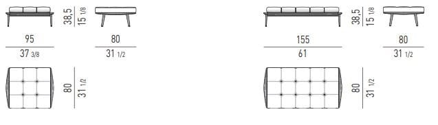 Кожаная мягкая скамья Minotti Fynn ARCH-00027016 - Вид №1