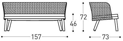 Varaschin 2-х местный веревочный садовый диван Emma 236d - Вид №5