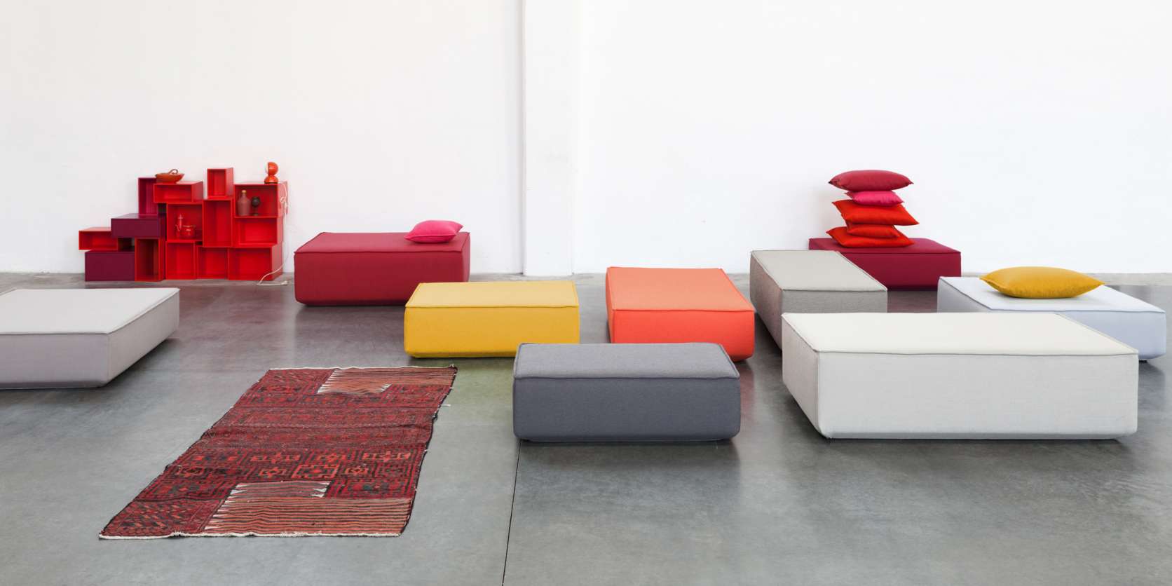 Модульный прямоугольный пуф из ткани Cubit by Mymito ARCH-00027759 - Вид №42