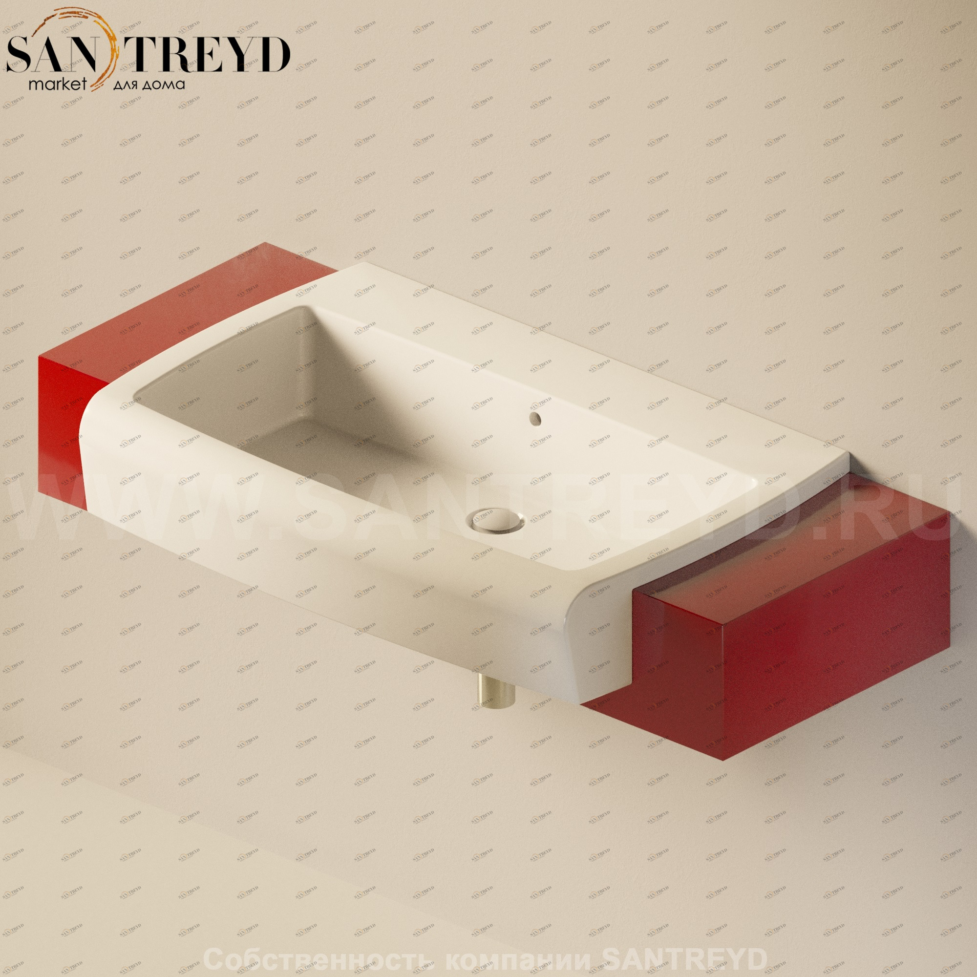 Flaminia UNA Консоль для раковины от 120 до 200 см красная UNA90M1.3011 Ceramica Flaminia UNA90M13011