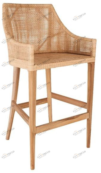 Kok Maison Барный стул из ротанга со спинкой Saigon sun-id-1500798