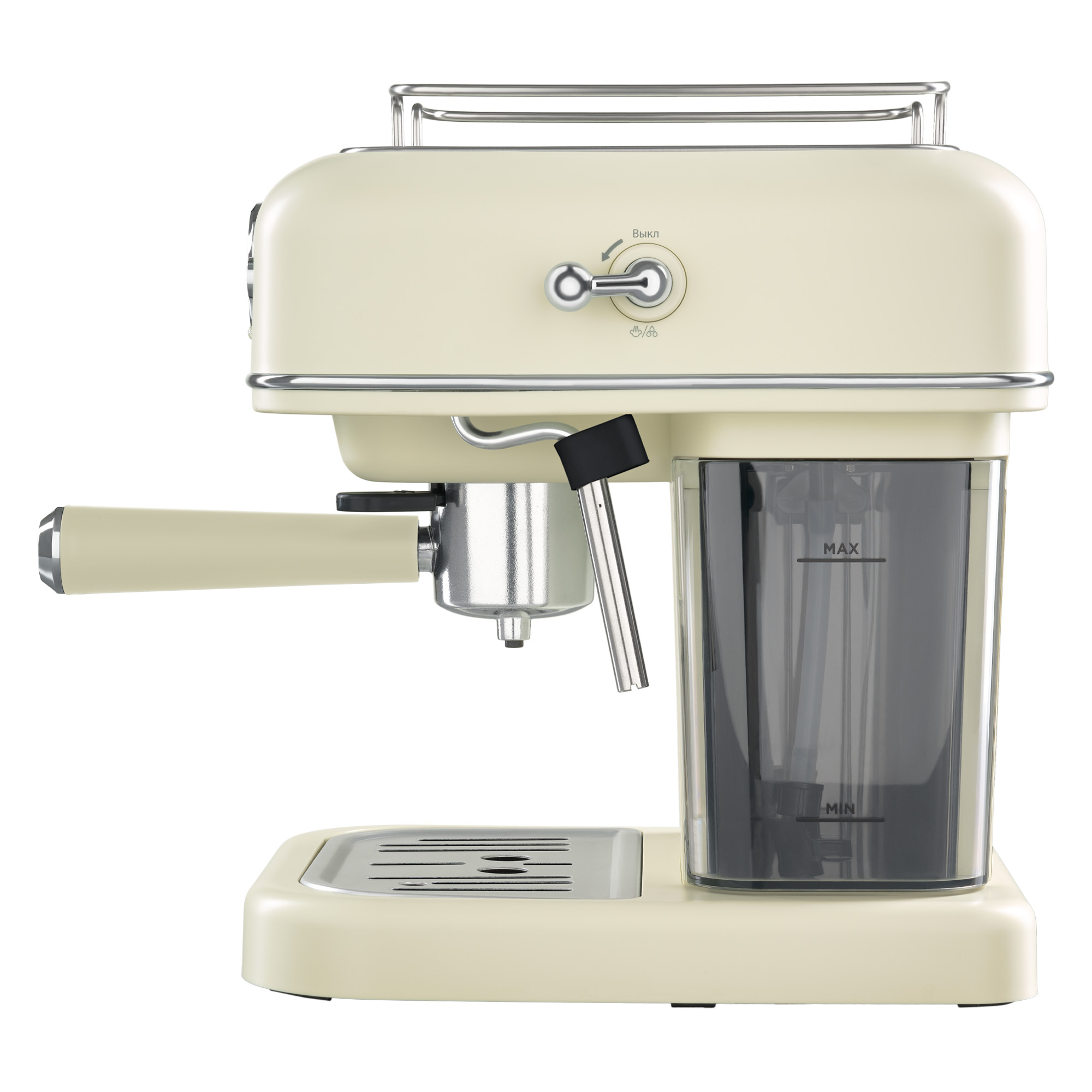 9130743 Кофеварка рожковая Tesler ECM-245 BEIGE бежевый STDN-0125325 - Вид №4