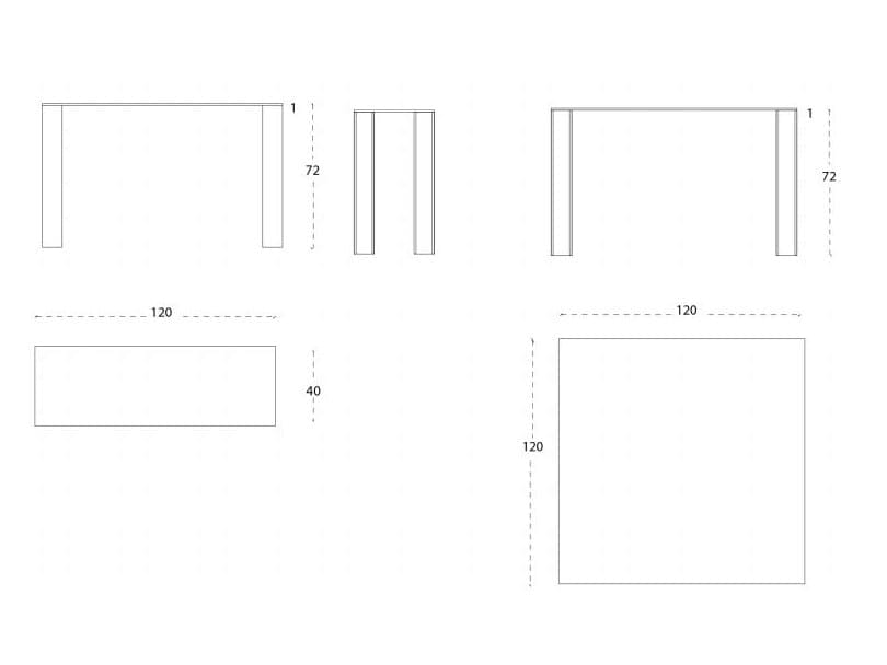 Алюминиевый квадратный стол altreforme Festa Mobile ARCH-00054529 - Вид №7