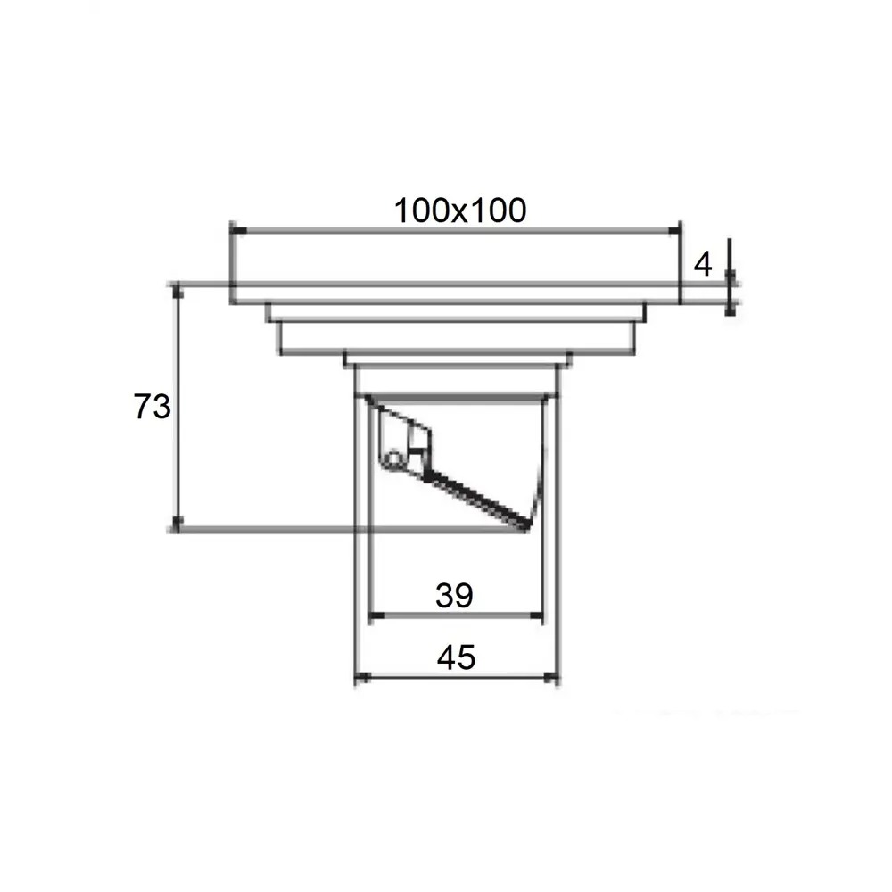Трап для душа Orange OT01-001cr сухой затвор 100х100 мм хромированный STLM-2132333 - Вид №1