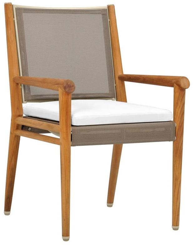 JANUS et Cie Садовый стул из тика с подлокотниками Konos sun-id-1463468 - Вид №3