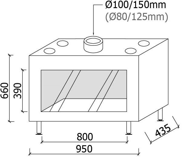 Metalfire Закрытый газовый камин Avenue plus sun-id-1448512 - Вид №5