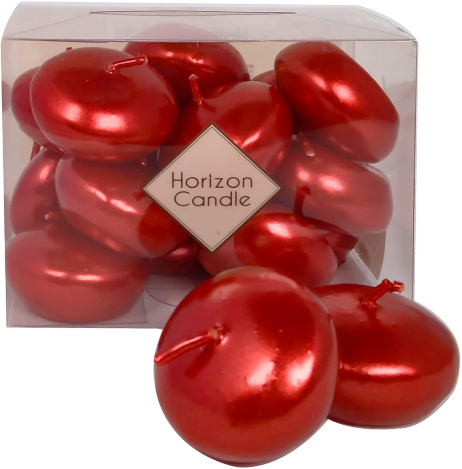 91017962 Свеча Horizon Candles плавающая высота 20 мм d 40 мм 14 шт/уп эконом красная металлик STLM-0443356 MIR LIGHT