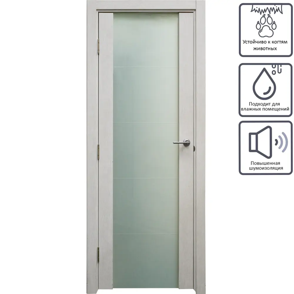 Дверь межкомнатная остеклённая Техно 60x200 см цвет дуб светло-серый 82156395 STLM-2154347 КРАСНОДЕРЕВЩИК 
