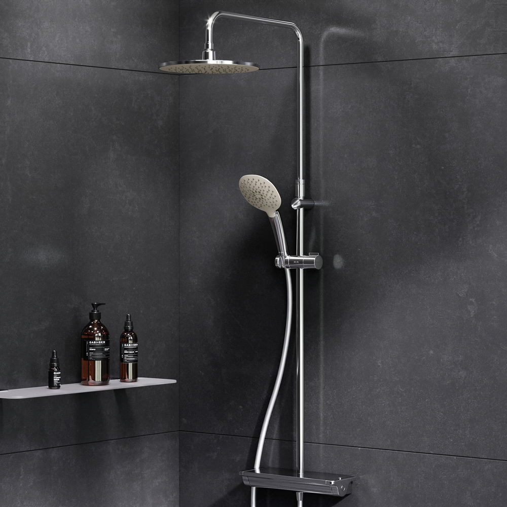 F0770A400 Spirit V2.0 душ.система набор: смеситель д/душа с термостатом верхн. душ d 250 мм ручн. AM.PM Spirit 2.0 